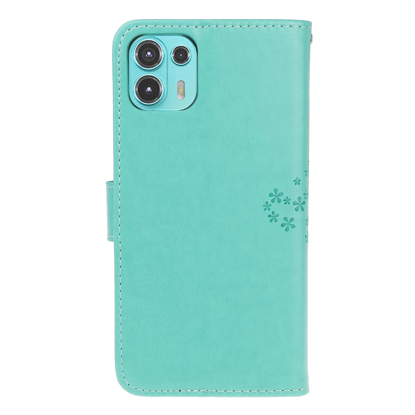 Owl and Tree Pattern Imprinted Wallet Stand Leather Case Shell with Wrist Strap for Motorola Edge 20 Lite