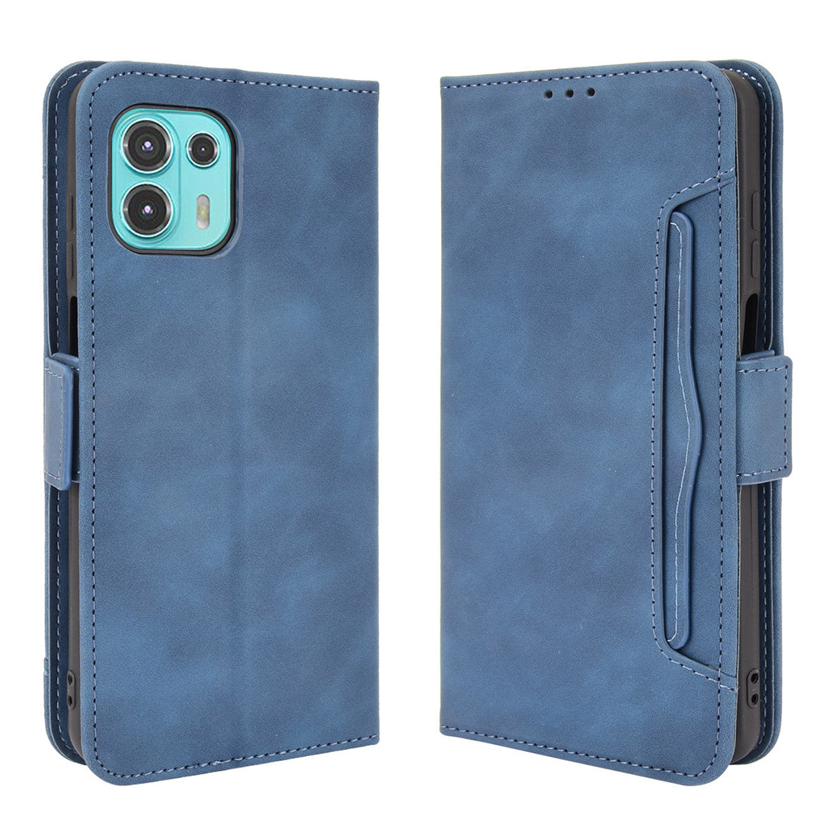 PU Leather Wallet Stand Design Phone Case with Multiple Card Slots for Motorola Edge 20 Lite/Edge 20 Fusion