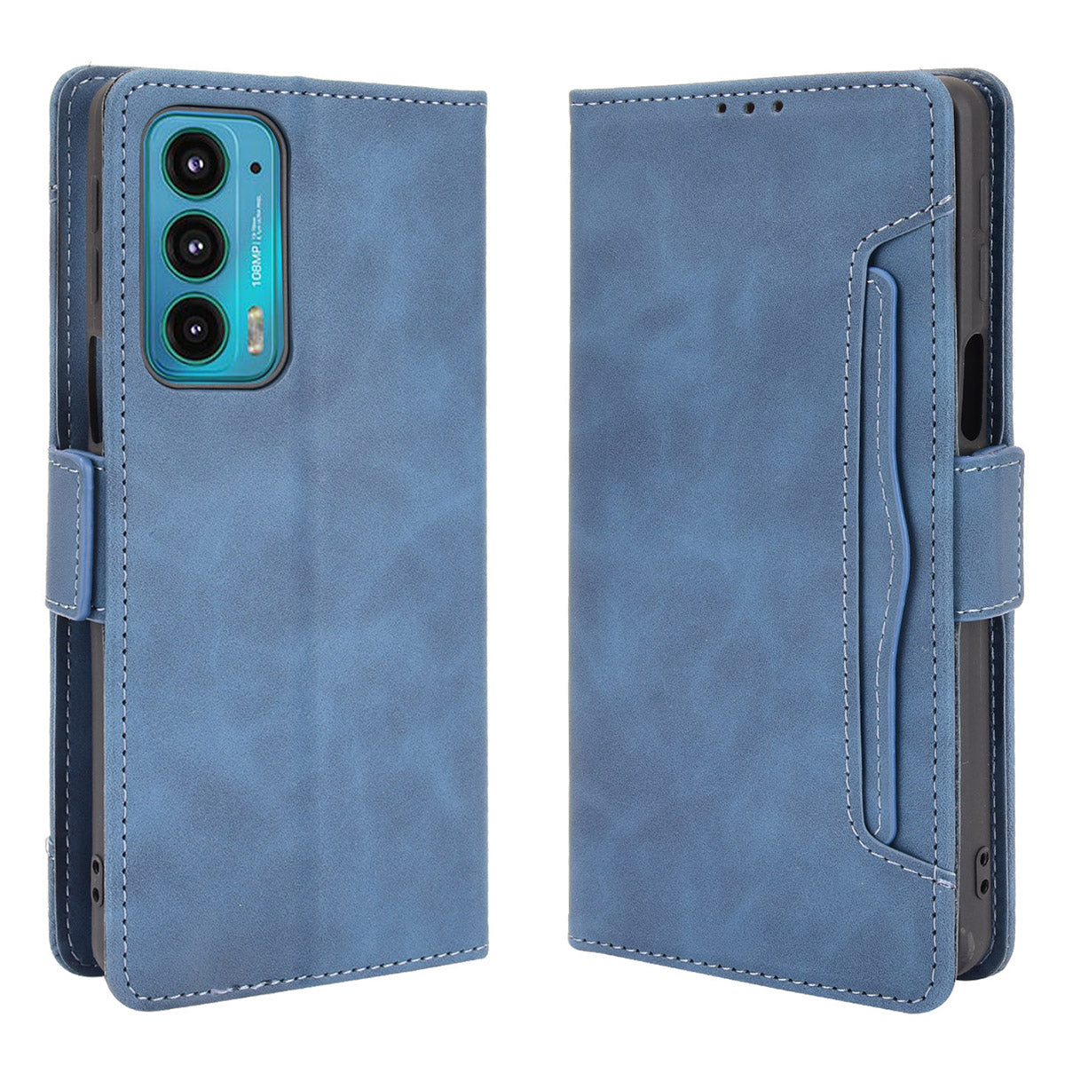 PU Leather Anti-Drop Multiple Card Slots Wallet Design Phone Cover with Stand for Motorola Edge 20 /Edge Lite Luxury Edition