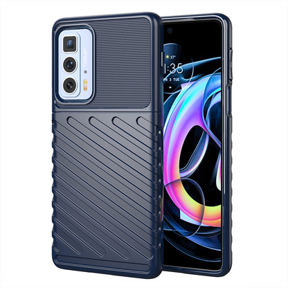 Thunder Series Twill Texture TPU Thickened Shockproof Mobile Phone Cover for Motorola Edge 20 Pro/S Pro