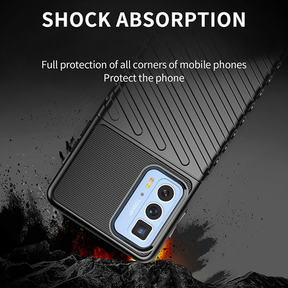 Thunder Series Twill Texture TPU Thickened Shockproof Mobile Phone Cover for Motorola Edge 20 Pro/S Pro