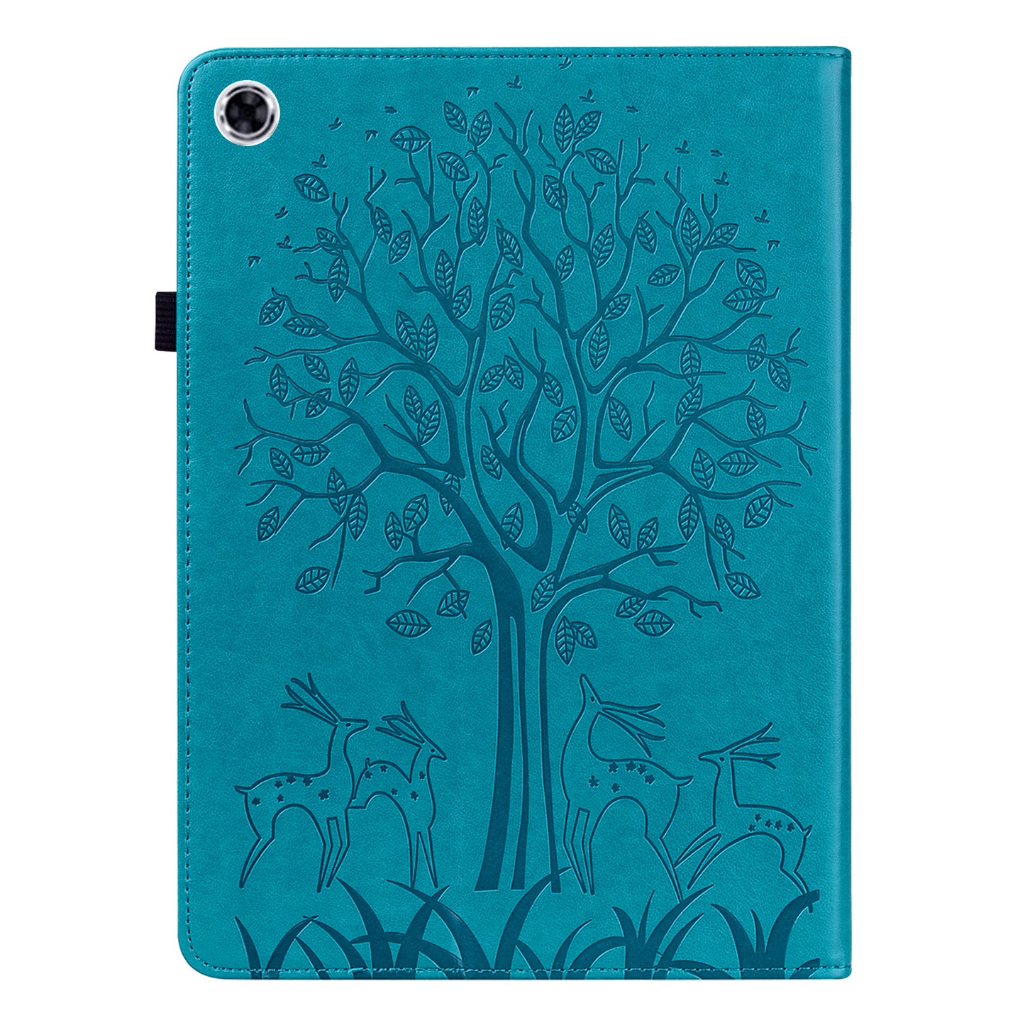 Unique Tree and Deer Pattern Imprinting Smooth Leather Stand Tablet Cover with Card Holders for Lenovo Tab M10 HD Gen 2 X306X