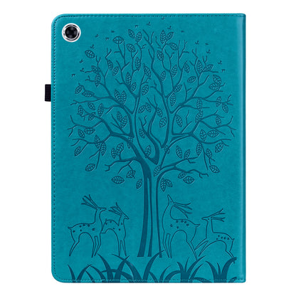 Unique Tree and Deer Pattern Imprinting Smooth Leather Stand Tablet Cover with Card Holders for Lenovo Tab M10 HD Gen 2 X306X