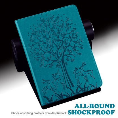 Unique Tree and Deer Pattern Imprinting Smooth Leather Stand Tablet Cover with Card Holders for Lenovo Tab M10 HD Gen 2 X306X