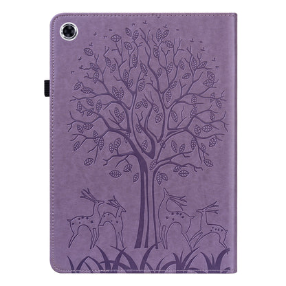 Unique Tree and Deer Pattern Imprinting Smooth Leather Stand Tablet Cover with Card Holders for Lenovo Tab M10 HD Gen 2 X306X