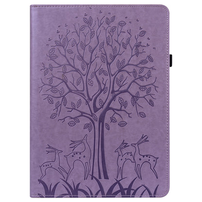 Unique Tree and Deer Pattern Imprinting Smooth Leather Stand Tablet Cover with Card Holders for Lenovo Tab M10 HD Gen 2 X306X