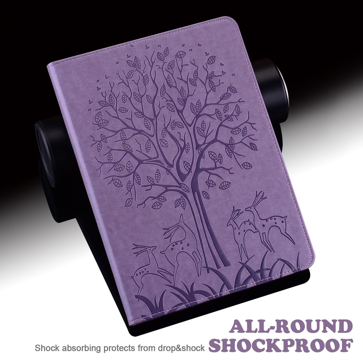 Unique Tree and Deer Pattern Imprinting Smooth Leather Stand Tablet Cover with Card Holders for Lenovo Tab M10 HD Gen 2 X306X