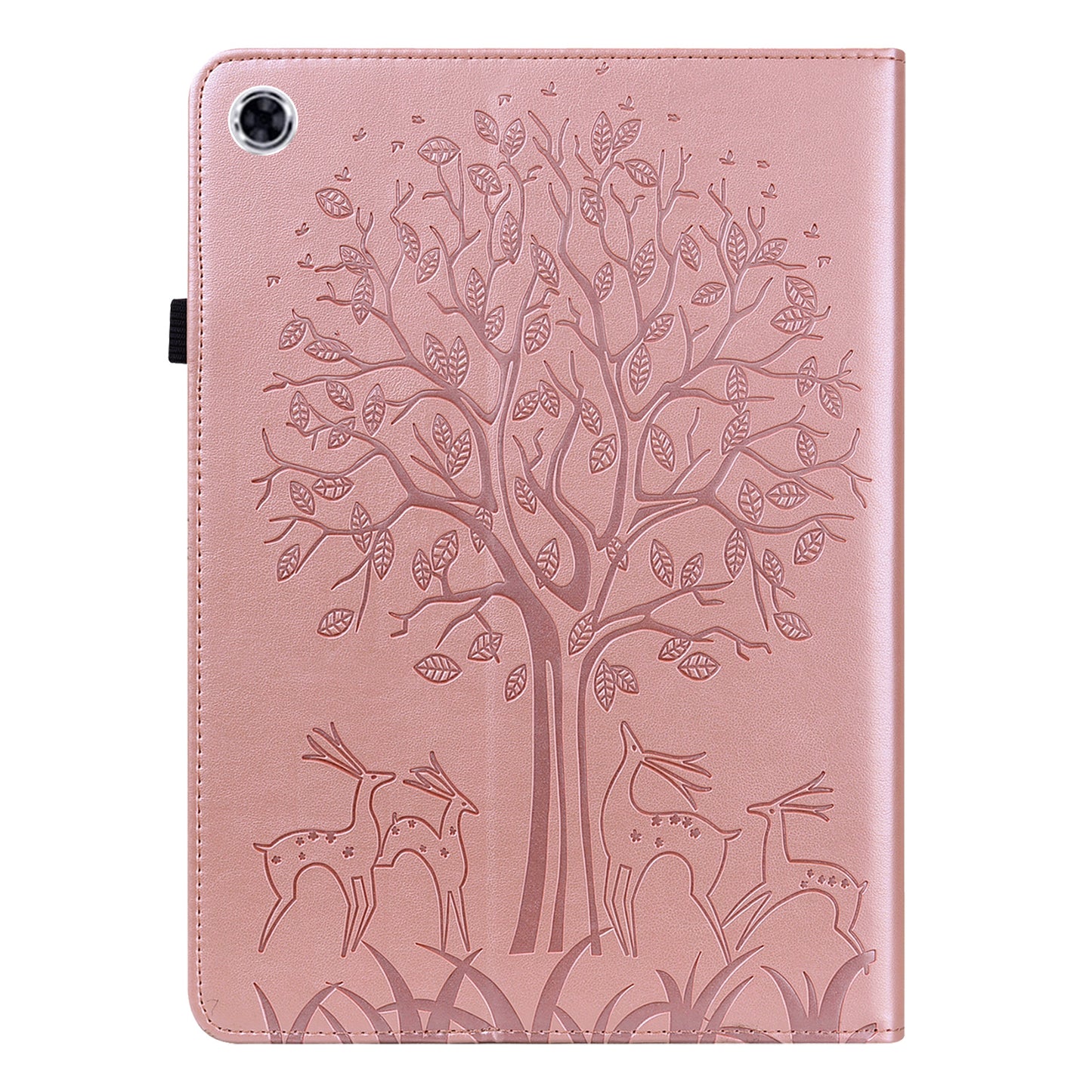 Unique Tree and Deer Pattern Imprinting Smooth Leather Stand Tablet Cover with Card Holders for Lenovo Tab M10 HD Gen 2 X306X