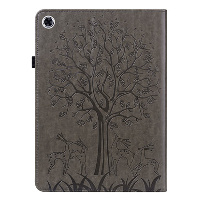 Unique Tree and Deer Pattern Imprinting Smooth Leather Stand Tablet Cover with Card Holders for Lenovo Tab M10 HD Gen 2 X306X