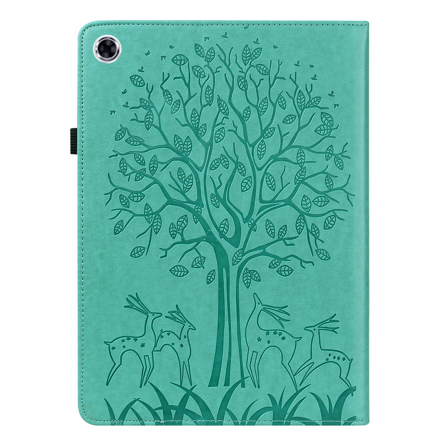 Unique Tree and Deer Pattern Imprinting Smooth Leather Stand Tablet Cover with Card Holders for Lenovo Tab M10 HD Gen 2 X306X