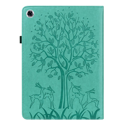 Unique Tree and Deer Pattern Imprinting Smooth Leather Stand Tablet Cover with Card Holders for Lenovo Tab M10 HD Gen 2 X306X