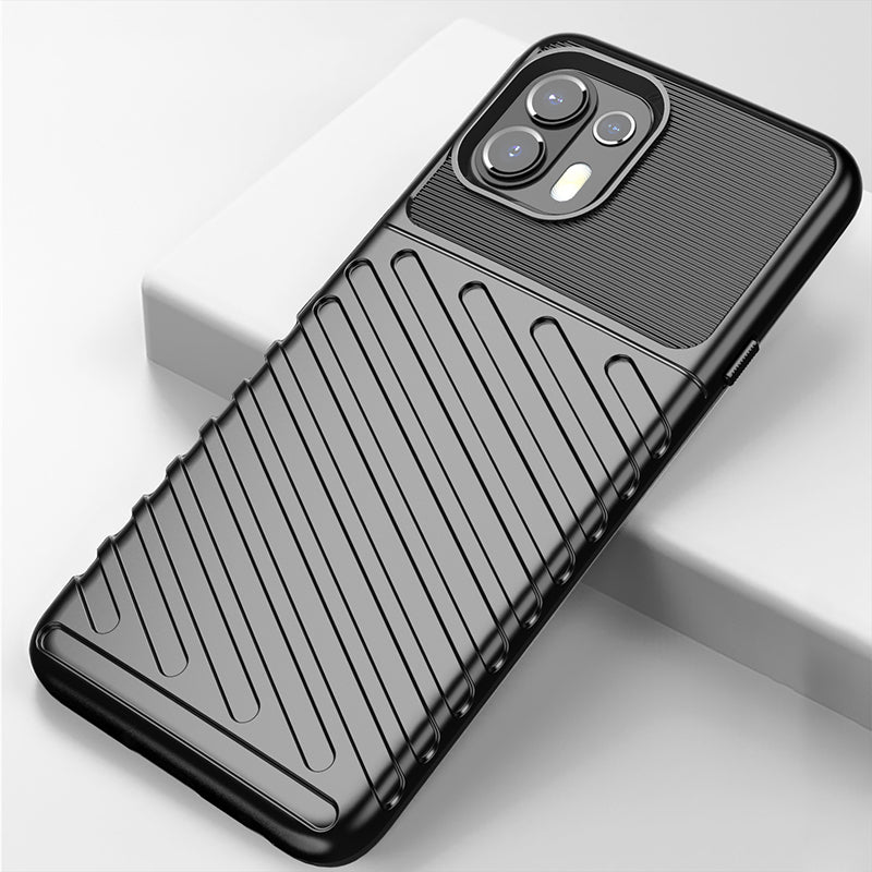 Thunder Series Twill Texture Soft TPU Slim Fashion Non-Slip Protective Phone Case for Motorola Edge 20 Lite / Edge 20 Fusion