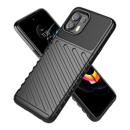 Thunder Series Twill Texture Soft TPU Slim Fashion Non-Slip Protective Phone Case for Motorola Edge 20 Lite / Edge 20 Fusion