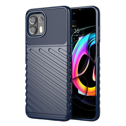 Thunder Series Twill Texture Soft TPU Slim Fashion Non-Slip Protective Phone Case for Motorola Edge 20 Lite / Edge 20 Fusion