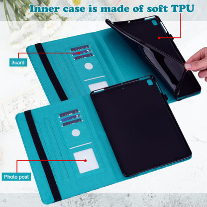 Imprint Tree and Deer Pattern Elastic Strap Closure Leather Stand Tablet Cover for Lenovo Tab M10 HD (TB-X505L/TB-X505F)/M10 (TB-X605L/TB-X605F)/Tab P10 (TB-X705F TB-X705L)