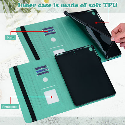 Imprint Tree and Deer Pattern Elastic Strap Closure Leather Stand Tablet Cover for Lenovo Tab M10 HD (TB-X505L/TB-X505F)/M10 (TB-X605L/TB-X605F)/Tab P10 (TB-X705F TB-X705L)