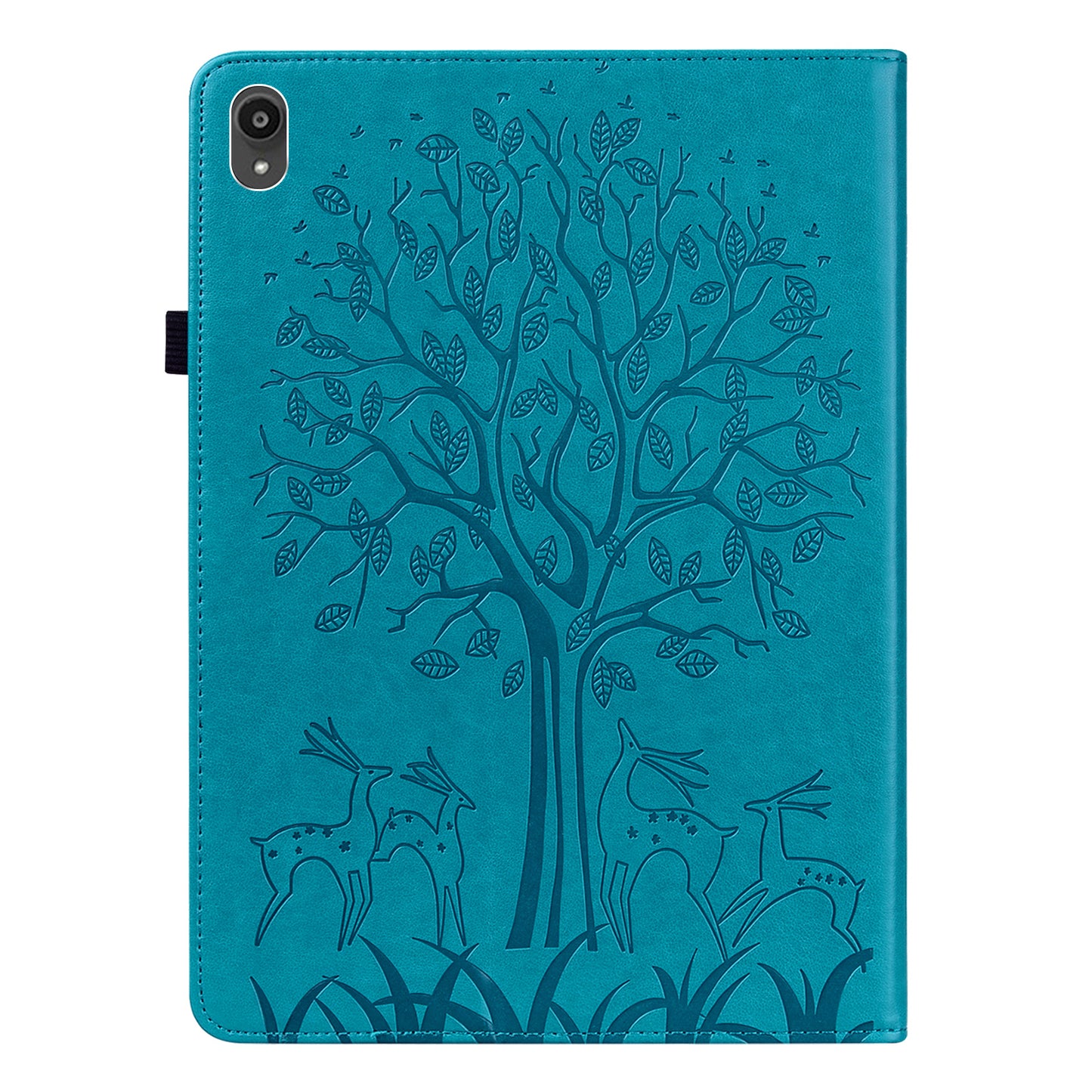 Imprint Tree and Deer Pattern All-Protection Leather Stand Tablet Cover for Lenovo Tab P11 TB-J606F / Tab P11 5G