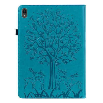 Imprint Tree and Deer Pattern All-Protection Leather Stand Tablet Cover for Lenovo Tab P11 TB-J606F / Tab P11 5G