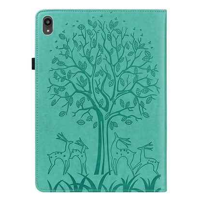 Imprint Tree and Deer Pattern All-Protection Leather Stand Tablet Cover for Lenovo Tab P11 TB-J606F / Tab P11 5G