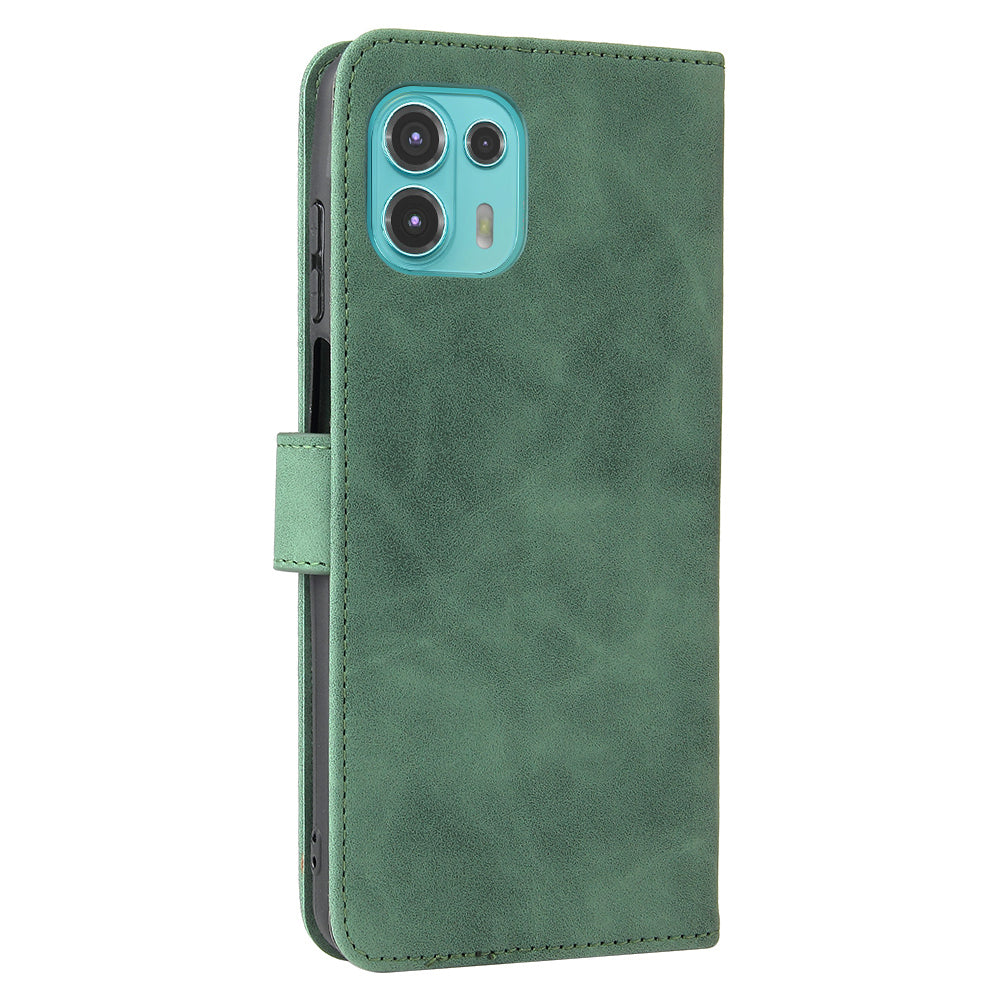 Skin-Touch Feeling Magnetic Wallet Stand Leather Phone Case for Motorola Edge 20 Lite