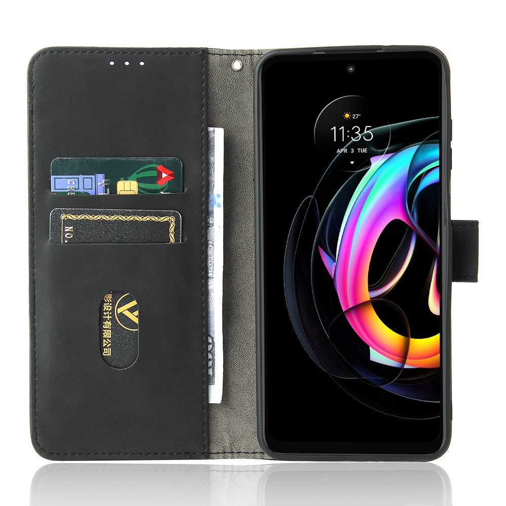 Skin-Touch Feeling Magnetic Wallet Stand Leather Phone Case for Motorola Edge 20 Lite