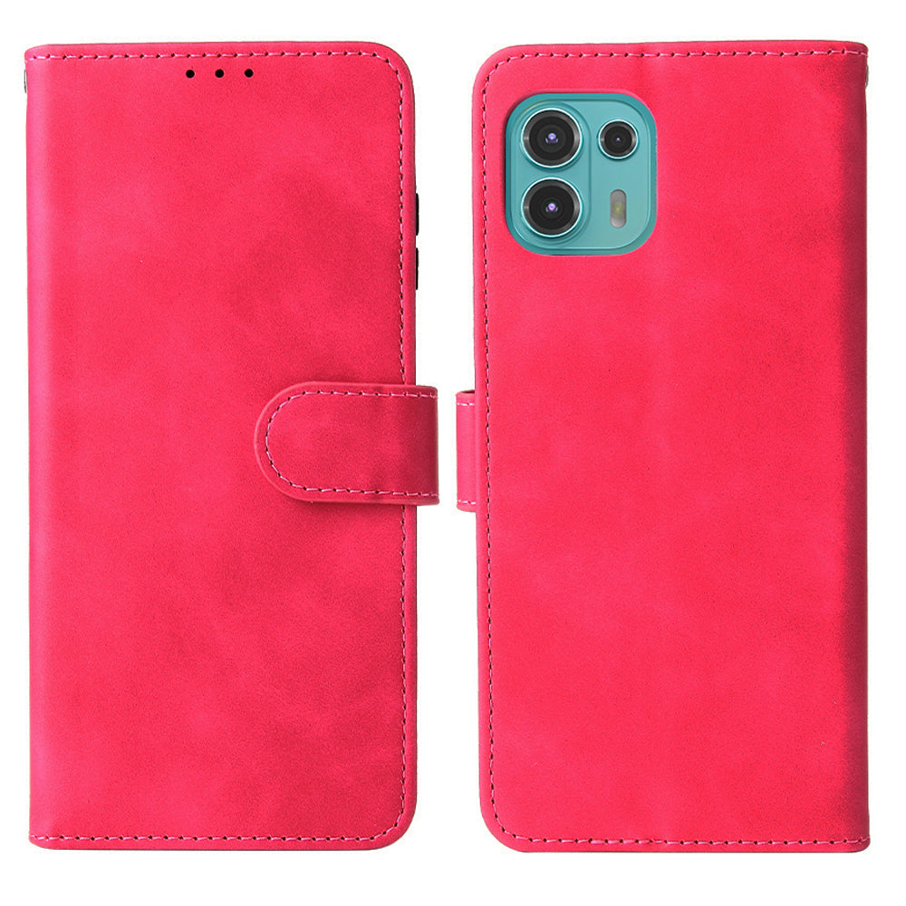 Skin-Touch Feeling Magnetic Wallet Stand Leather Phone Case for Motorola Edge 20 Lite