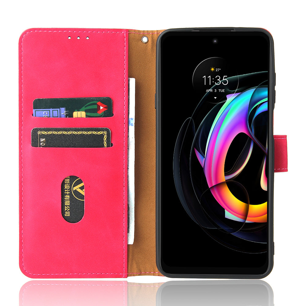 Skin-Touch Feeling Magnetic Wallet Stand Leather Phone Case for Motorola Edge 20 Lite