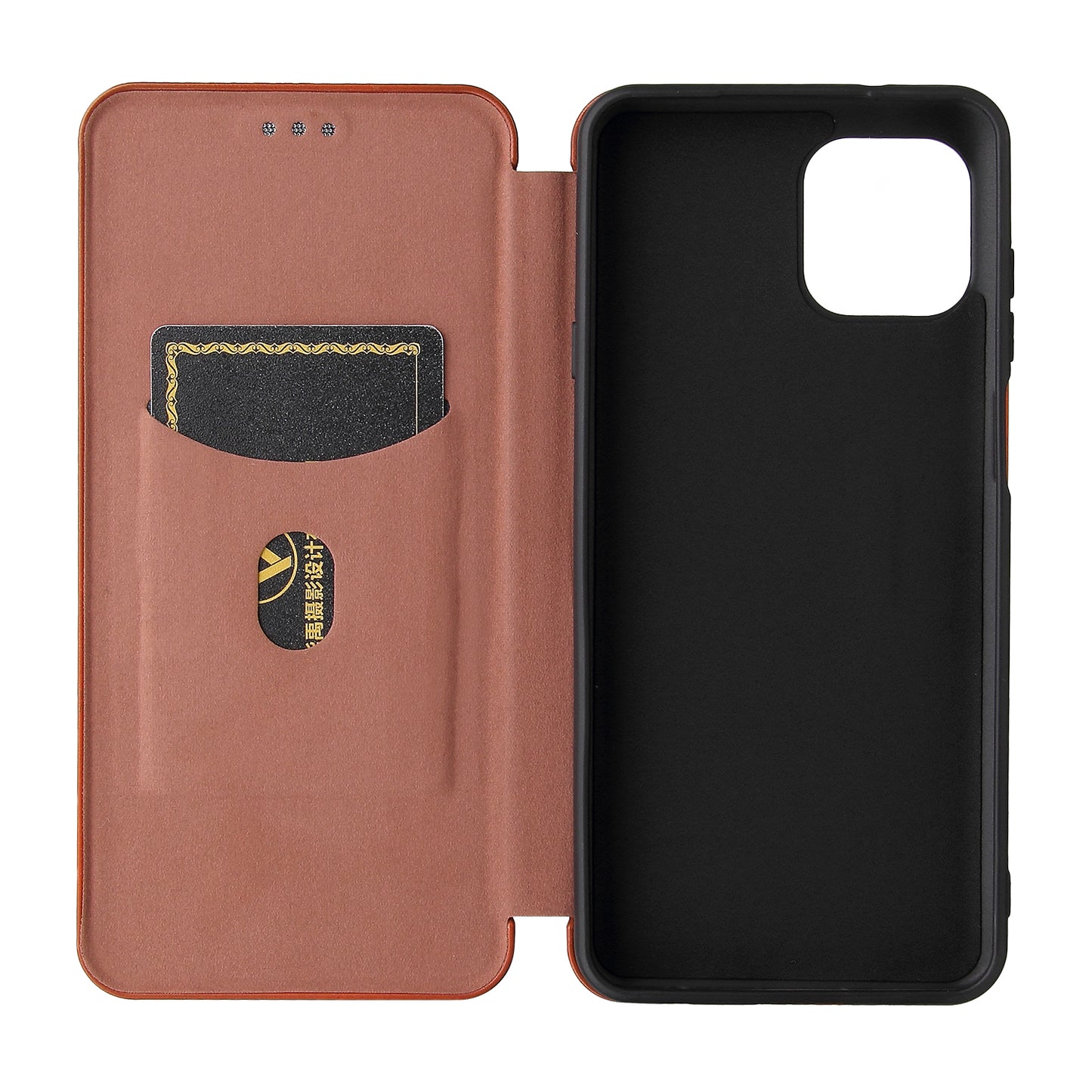 Auto-absorbed Carbon Fiber Texture Leather Stand Phone Shell Cover for Motorola Edge 20 Lite