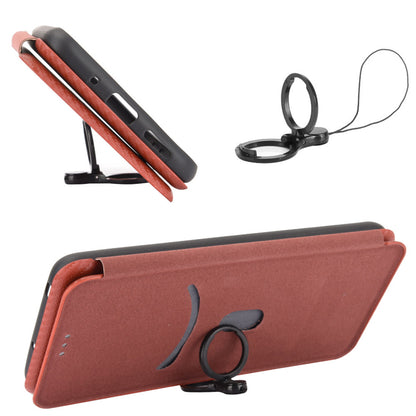 Auto-absorbed Carbon Fiber Texture Leather Stand Phone Shell Cover for Motorola Edge 20 Lite