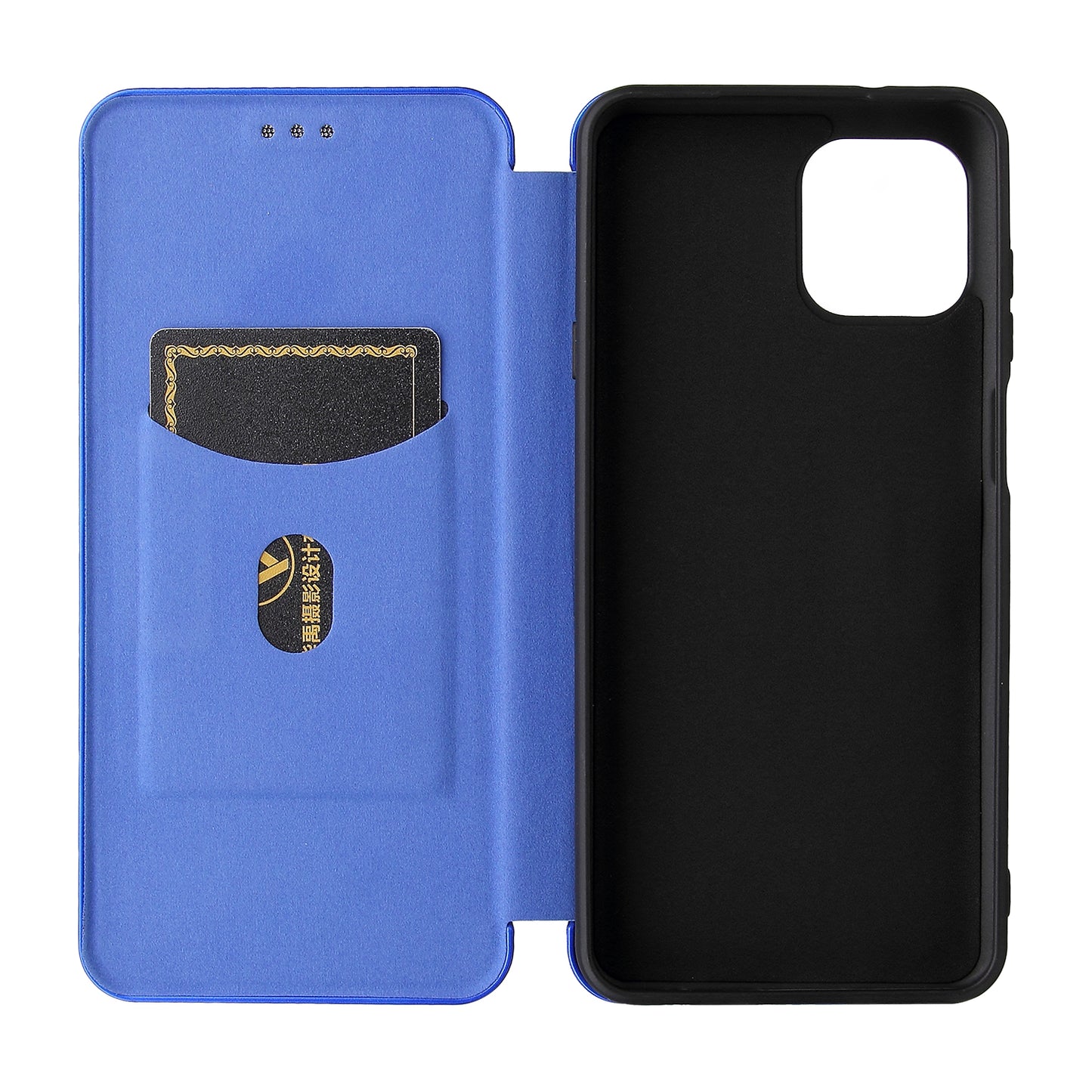 Auto-absorbed Carbon Fiber Texture Leather Stand Phone Shell Cover for Motorola Edge 20 Lite