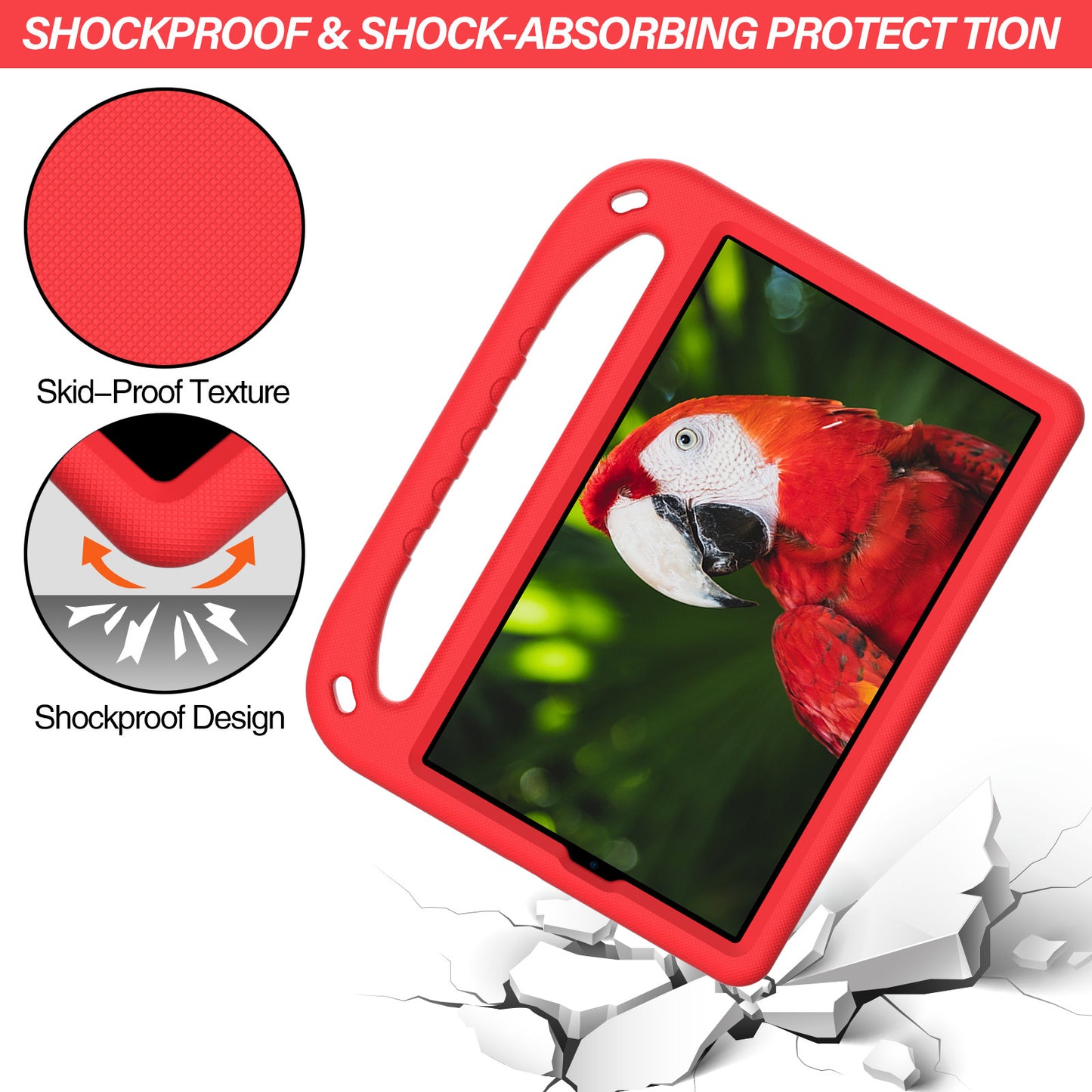 Shockproof Anti-Drop Light-Weight EVA Protective Cover with Kickstand Handle for Lenovo Tab M10 HD Gen 2 / TB-X306F / TB-X306X 10.1 inch