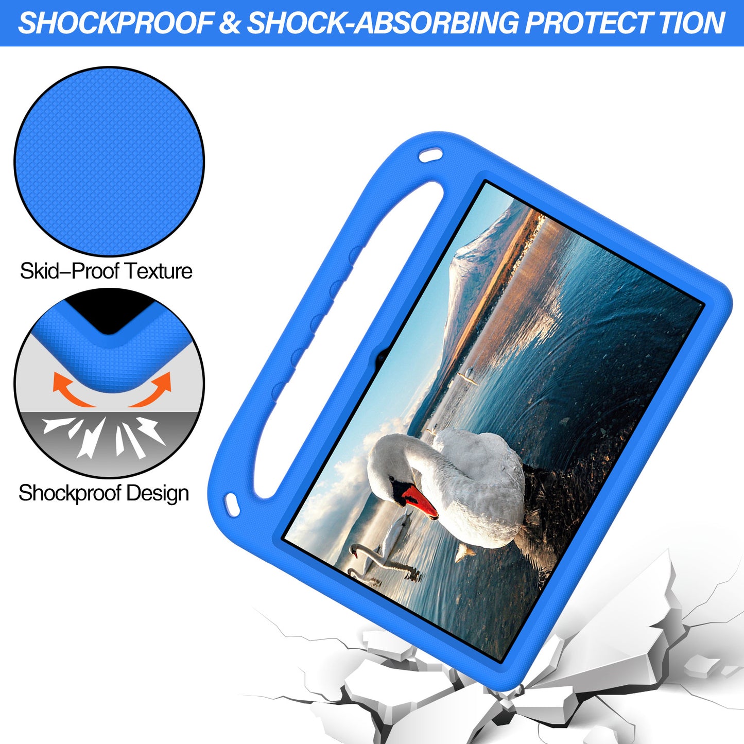 Portable Handle EVA Tablet Protective Case Cover with Kickstand for Lenovo Tab P11 TB-J606F / Tab P11 5G