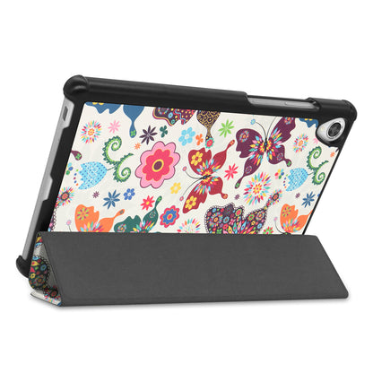 Pattern Printing PU Leather Tri-fold Stand Tablet Cover Shell for Lenovo Tab M8 (3rd Gen)