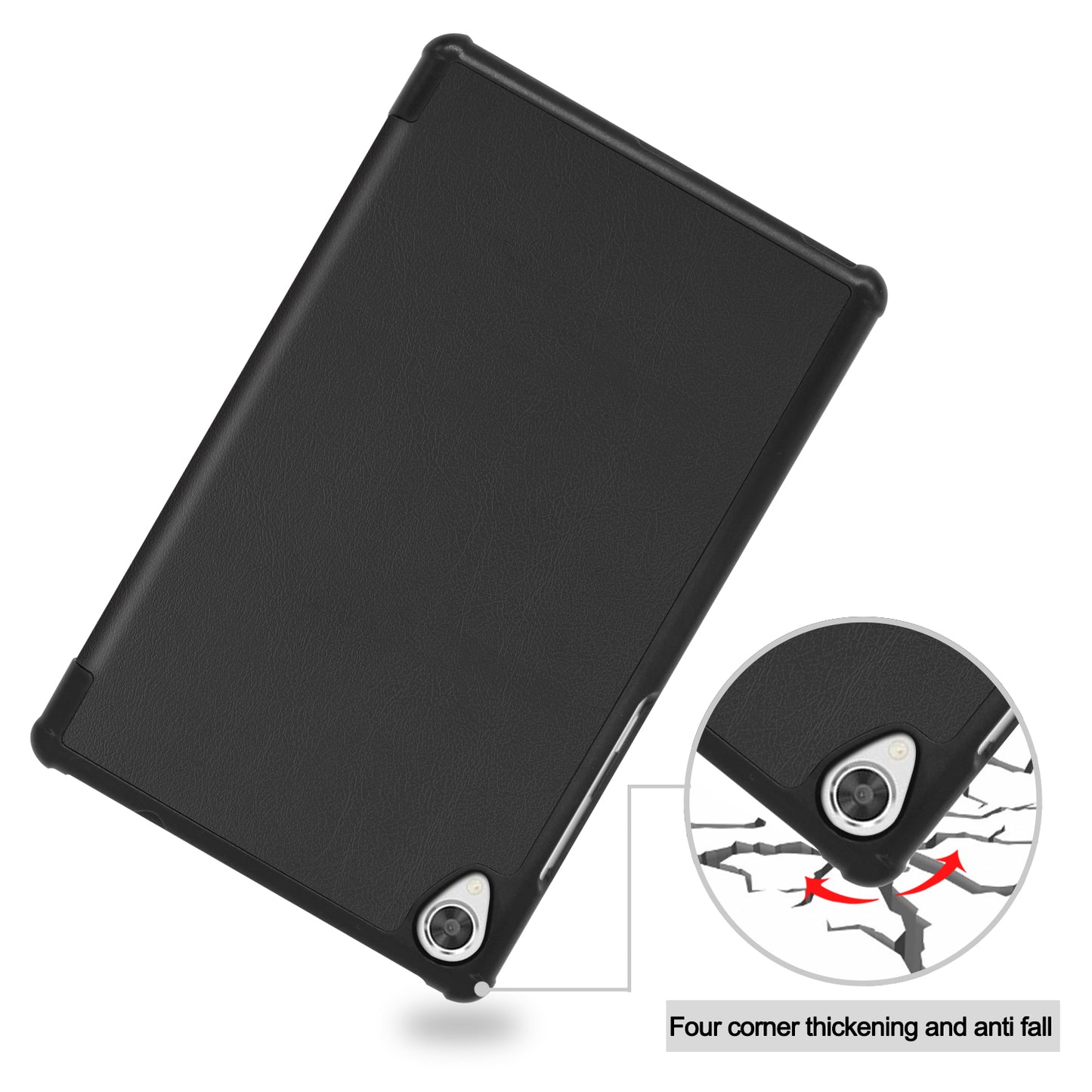 PU Leather Trifold Stand Slim Fit Tablet Protective Case Cover for Lenovo Tab M8 (3rd Gen)