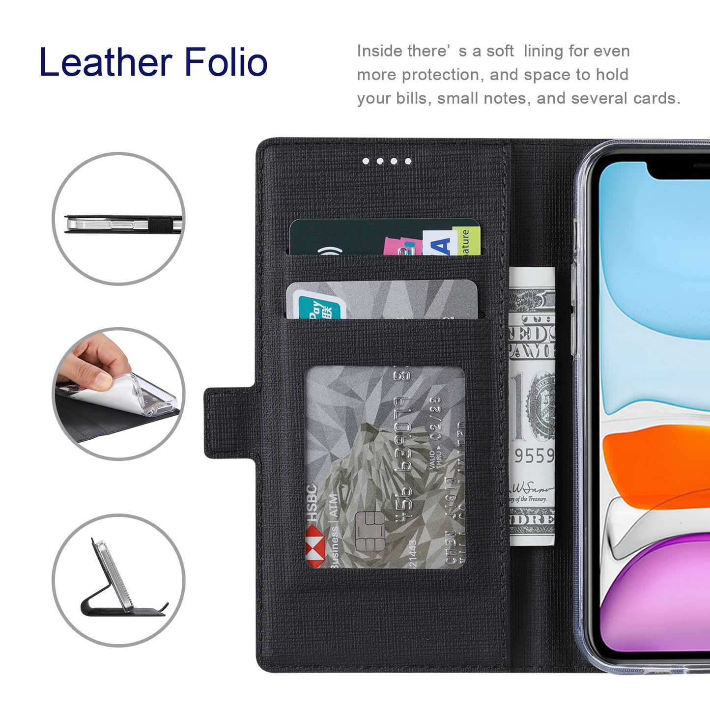 VILI K Series Wallet Design Leather Phone Stand Cover for Motorola Edge 20 Lite