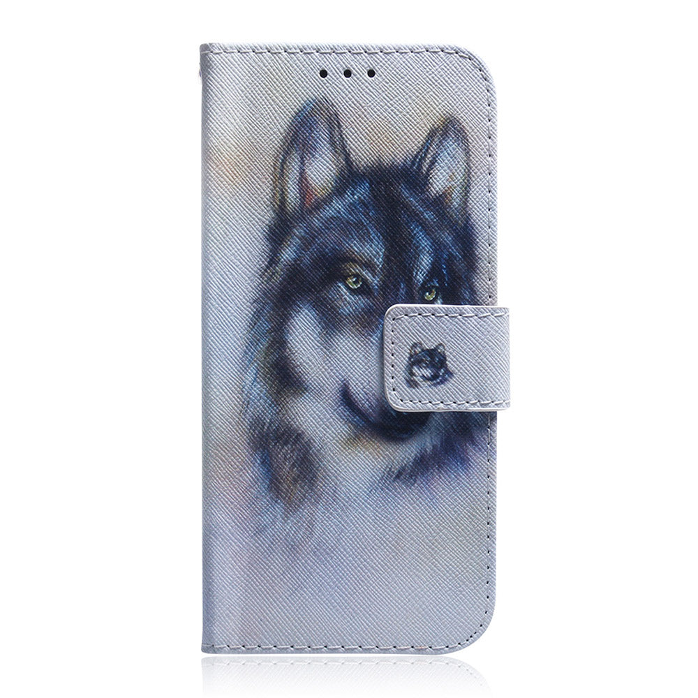 Pattern Printing Magnetic Clasp Wallet PU Leather Phone Protective Case with Stand for Motorola Edge 20 Lite