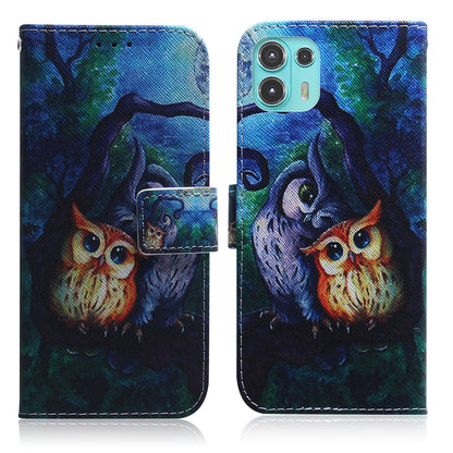 Pattern Printing Magnetic Clasp Wallet PU Leather Phone Protective Case with Stand for Motorola Edge 20 Lite