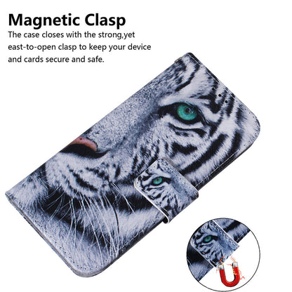 Pattern Printing Magnetic Clasp Wallet PU Leather Phone Protective Case with Stand for Motorola Edge 20 Lite