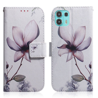 Pattern Printing Magnetic Clasp Wallet PU Leather Phone Protective Case with Stand for Motorola Edge 20 Lite