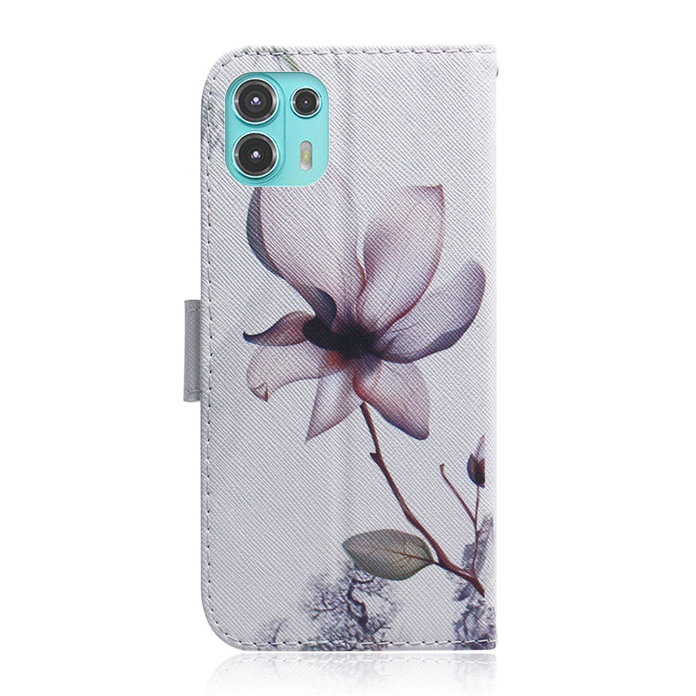 Pattern Printing Magnetic Clasp Wallet PU Leather Phone Protective Case with Stand for Motorola Edge 20 Lite