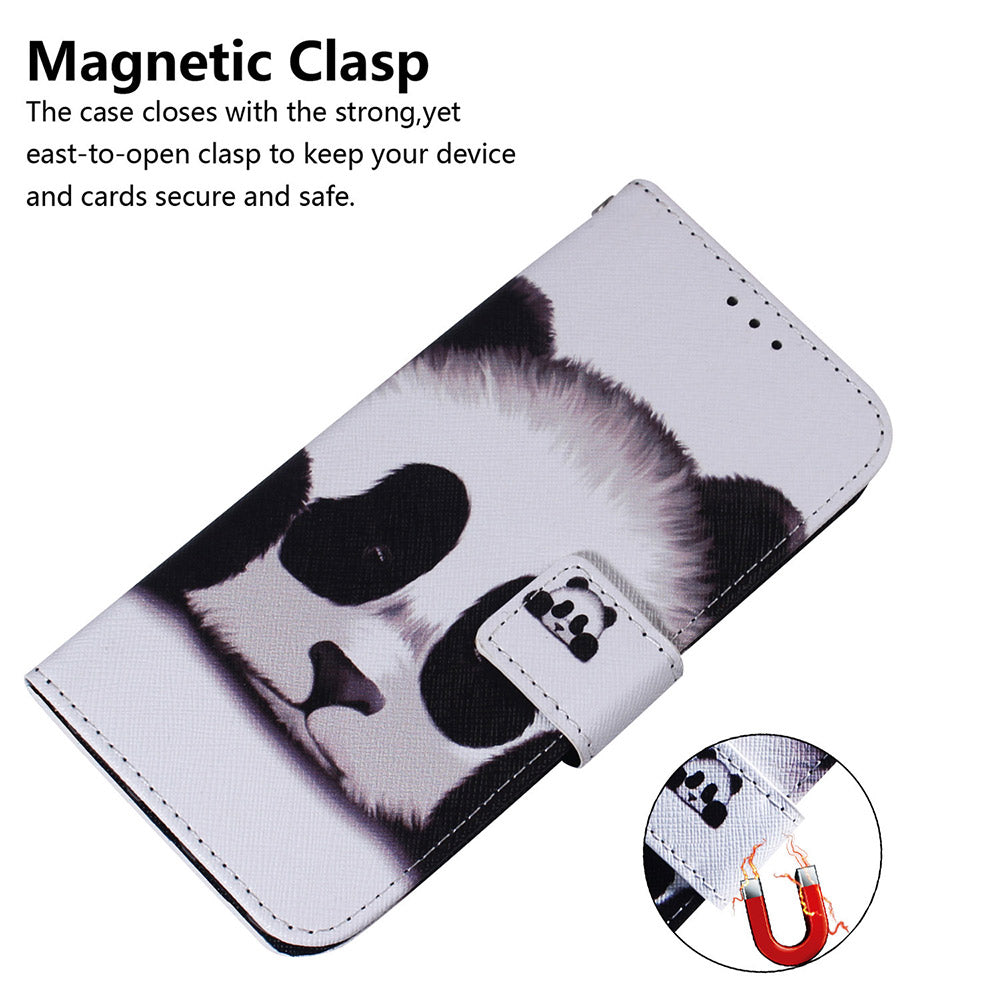 Pattern Printing Magnetic Clasp Wallet PU Leather Phone Protective Case with Stand for Motorola Edge 20 Lite