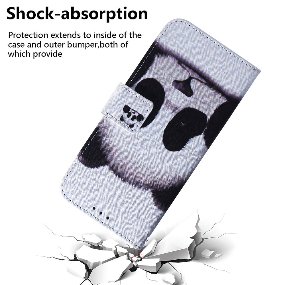 Pattern Printing Magnetic Clasp Wallet PU Leather Phone Protective Case with Stand for Motorola Edge 20 Lite