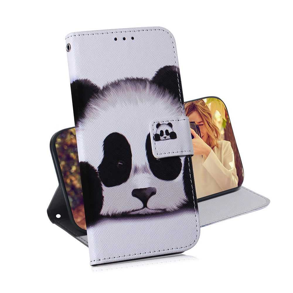 Pattern Printing Magnetic Clasp Wallet PU Leather Phone Protective Case with Stand for Motorola Edge 20 Lite