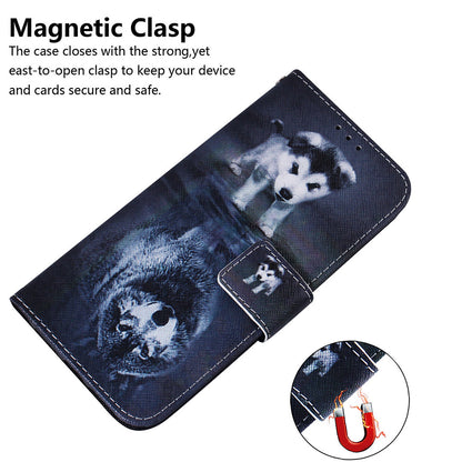 Pattern Printing Magnetic Clasp Wallet PU Leather Phone Protective Case with Stand for Motorola Edge 20 Lite