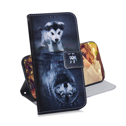 Pattern Printing Magnetic Clasp Wallet PU Leather Phone Protective Case with Stand for Motorola Edge 20 Lite