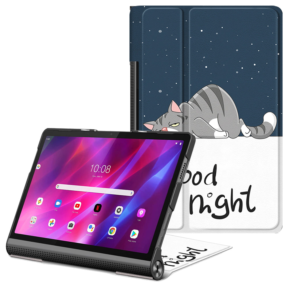 Pattern Printing Leather + PC Tablet Cover with Kickstand for Lenovo Yoga Tab 11