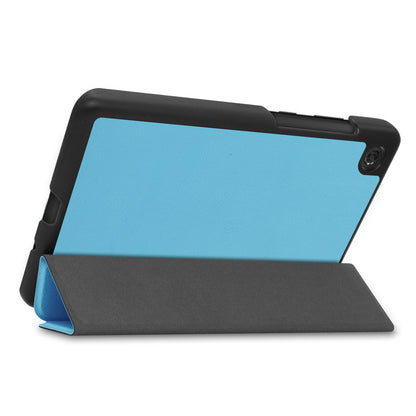 Tri-fold Stand PU Leather Tablet Well-protected Case Cover for  Lenovo Tab M7 (2nd Gen) / (3rd Gen)