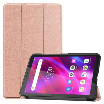 Tri-fold Stand PU Leather Tablet Well-protected Case Cover for  Lenovo Tab M7 (2nd Gen) / (3rd Gen)