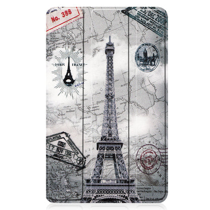 Stylish Light Slim Pattern Printing PU Leather Tri-fold Stand Tablet Cover Shell for  Lenovo Tab M7 (2nd Gen) / (3rd Gen)