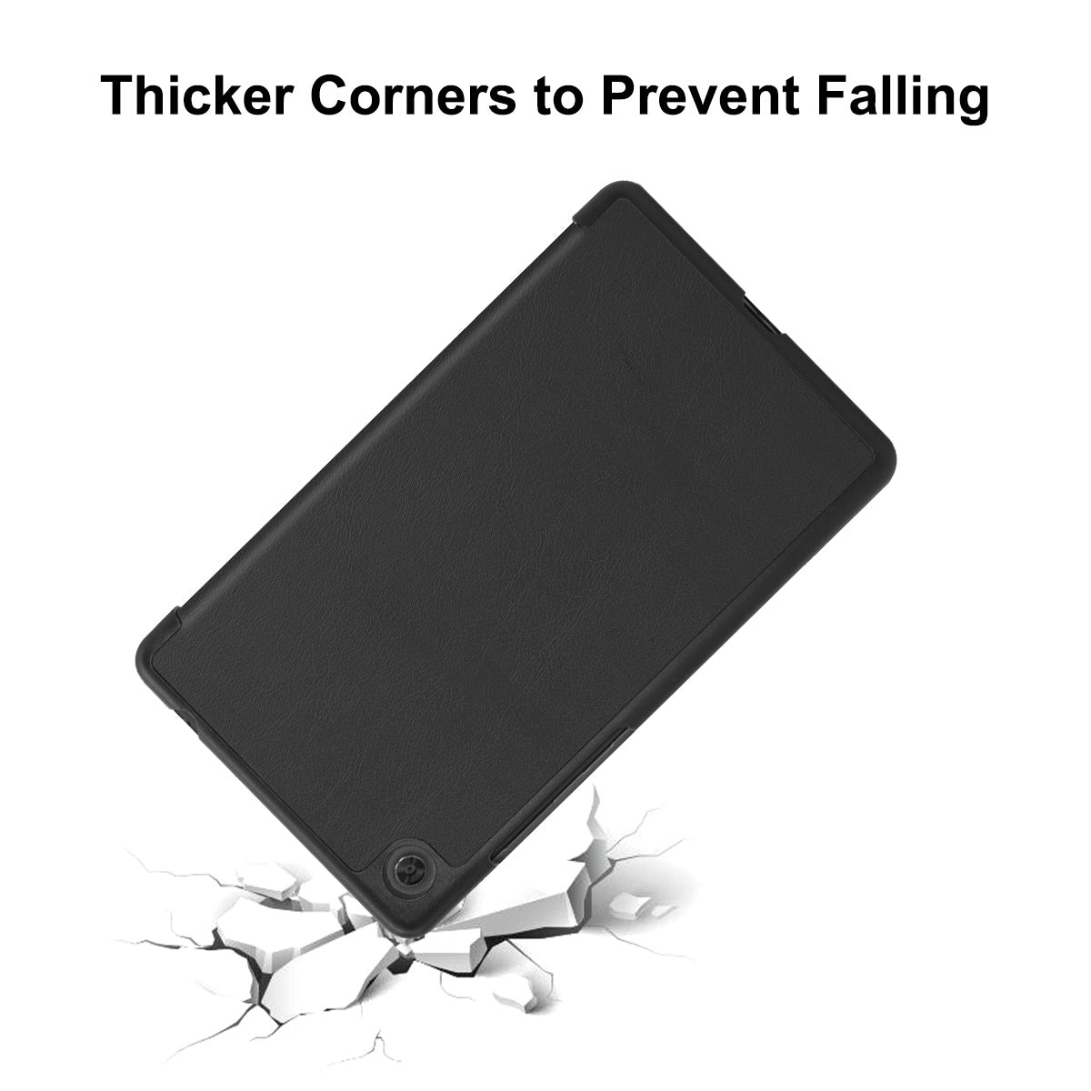 ENKAY HAT PRINCE Full Coverage Shock-Proof Tri-fold PU Leather + Hard PC Inner Tablet Stand Case for  Lenovo Tab M7 (2nd Gen) / (3rd Gen)